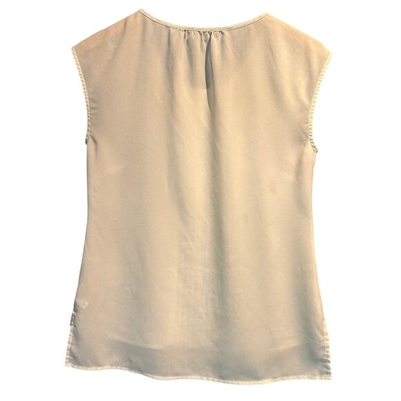 The Limited Size XSmall White Sleeveless Blouse Front Pleats Layering Piece Work - Picture 2 of 9